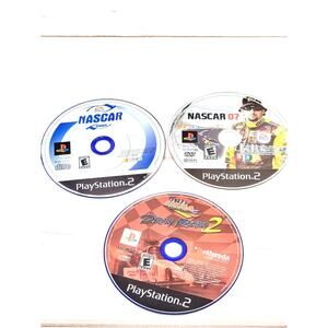 Lot Of 3 PS2 Games, NASCAR 2001 & 07, Drag Racing 2 Sony PlayStation 2 Disc Only